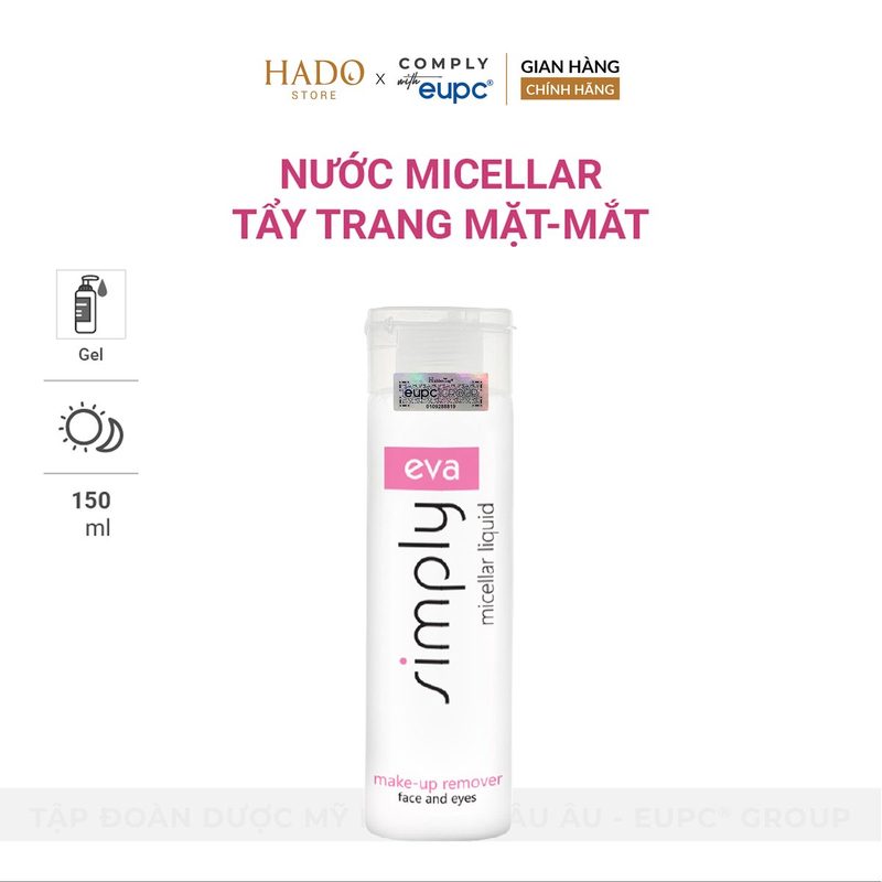 Nước tẩy trang Micellar mặt và mắt không cồn Eva Simply 200ml - ảnh 3