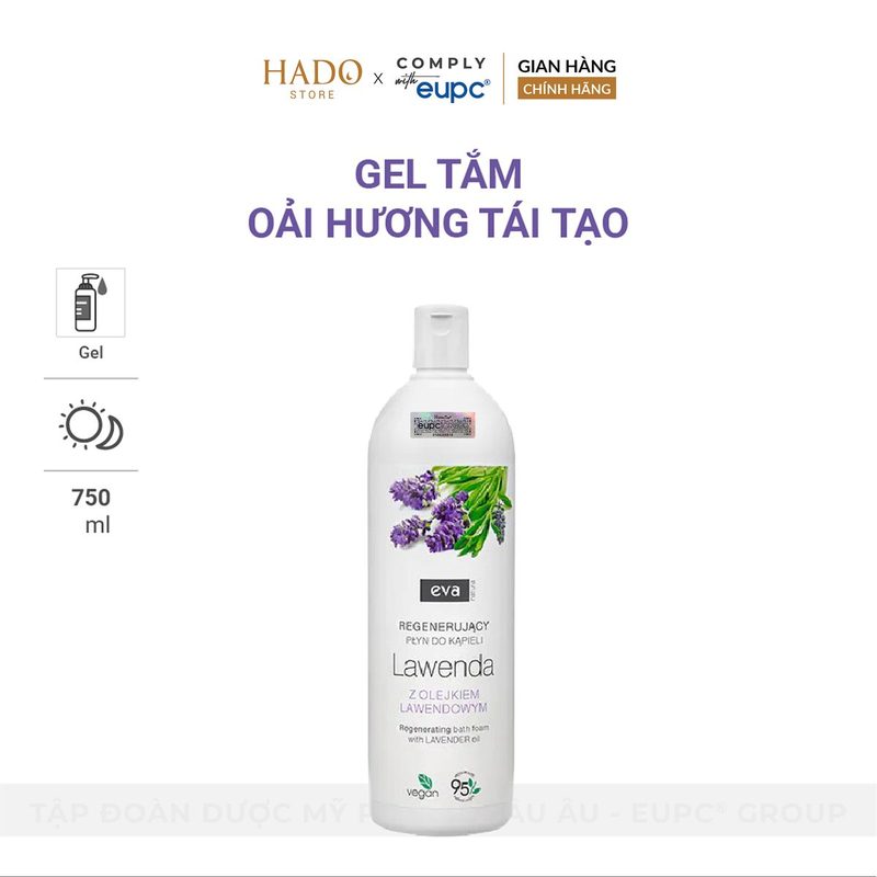 Gel tắm thuần chay hương oải hương Eva Natura 750ml - ảnh 3