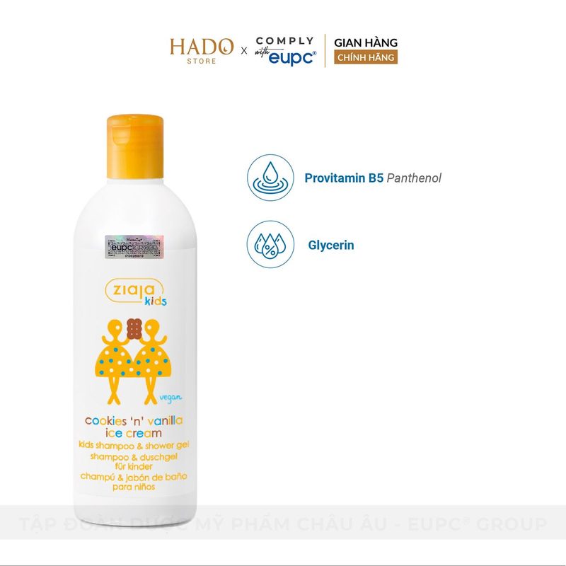Gel tắm gội 2 trong 1 cho trẻ từ 3 tuổi Ziaja Kids 400ml