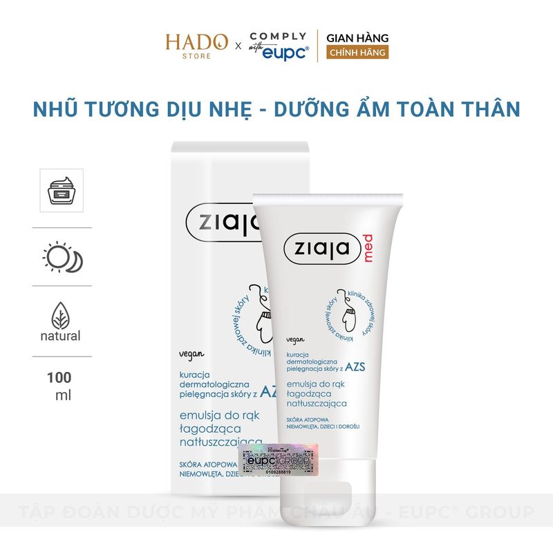 Nhũ tương dưỡng ẩm dịu nhẹ Ziaja Med AZS 100ml