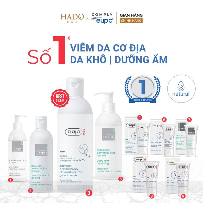 Dầu gội dịu nhẹ cho da đầu và gáy nhạy cảm Ziaja Med AZS 300ml - ảnh 5