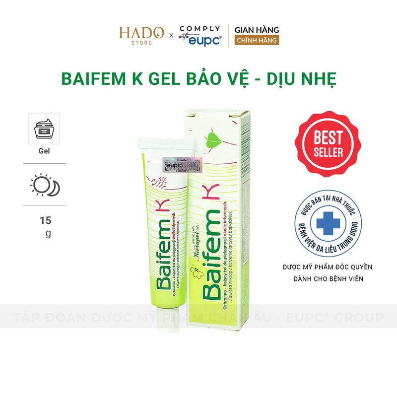 Gel dưỡng làm dịu vùng kín Baifem K 15g