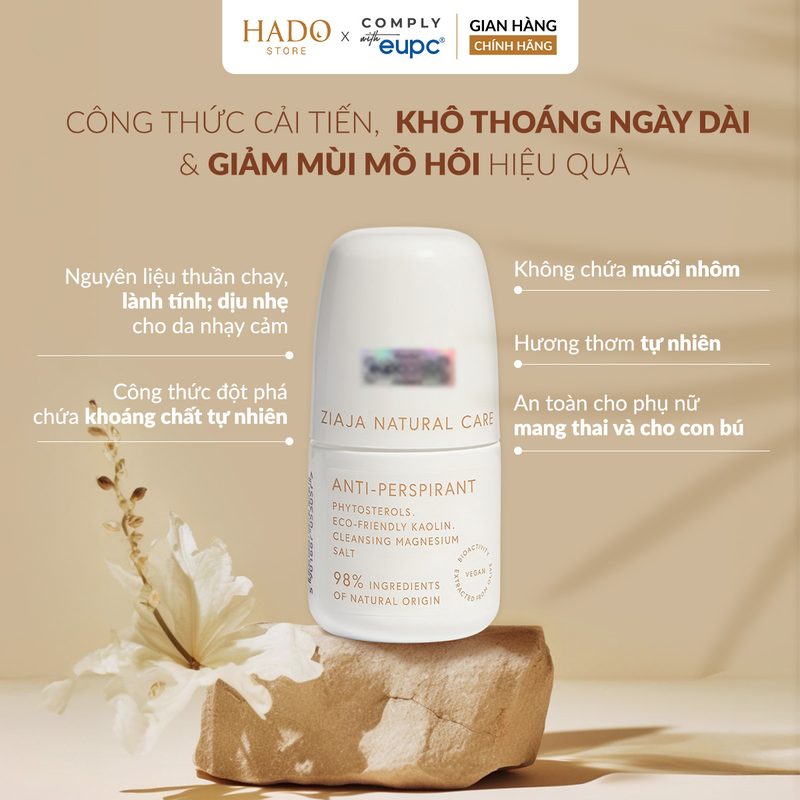 Lăn khử mùi không cồn, không muối nhôm Ziaja Natural Care 60ml - ảnh 4