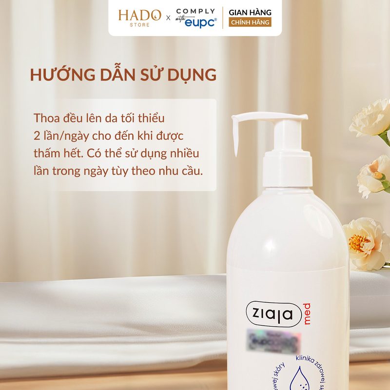 Nhũ tương dưỡng thể 5% Urê Ziaja Med Mocznik 400ml - ảnh 6